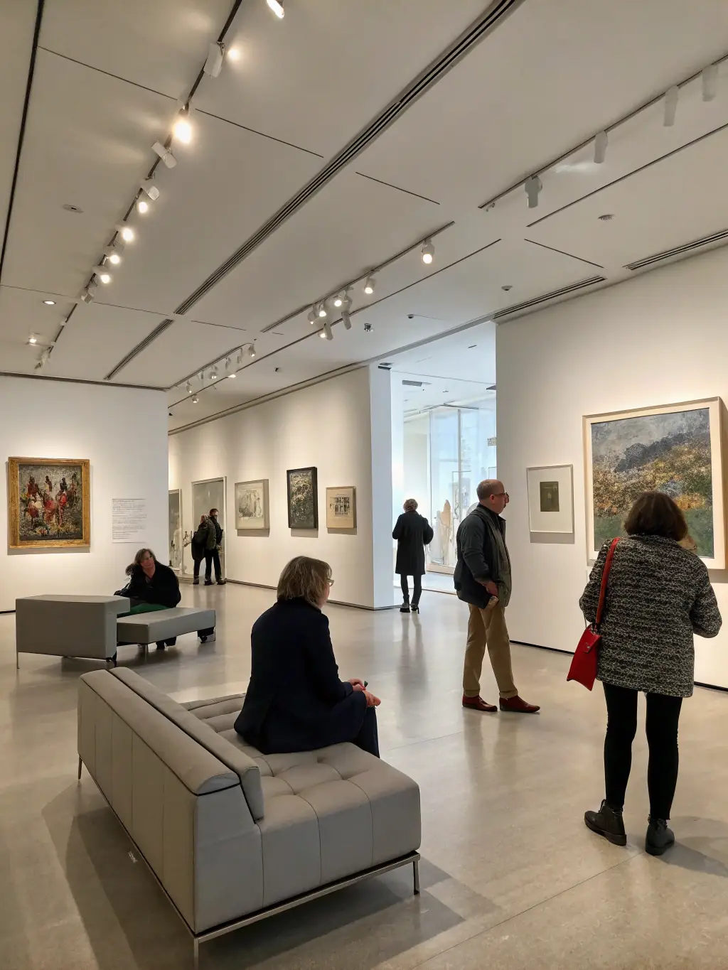 A photo of a digital arts exhibition, featuring interactive installations and digital artworks displayed in a gallery setting, attracting a diverse audience.